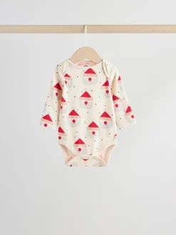 Multi - Verpakking van 3 Kerstmis Baby Bodysuits