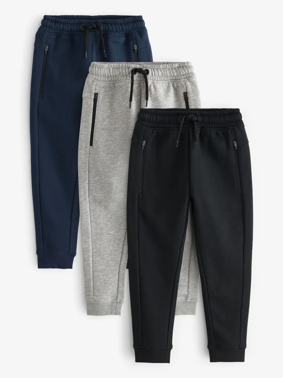 Multi - Verpakking van 3 slim fit joggingbroeken met (3-16jaar)