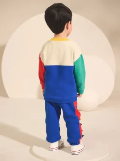 Multi Dinostekels - Set van zacht T-shirt met lange mouwen en joggingbroek (3mnd-7jr)