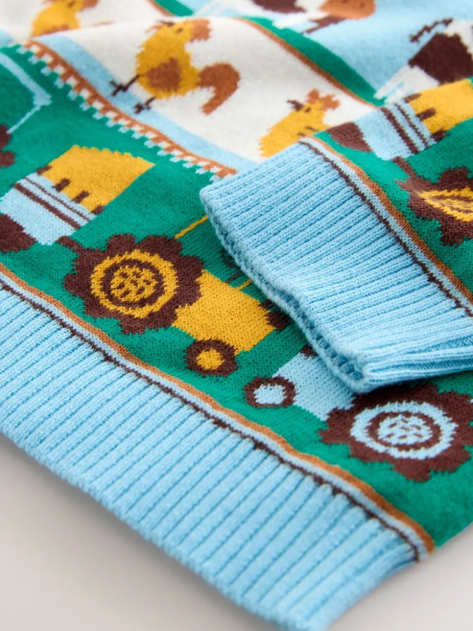 Multi Fairisle Pattern - Character Knitted Crew Neck Jumper (3mths-7yrs)