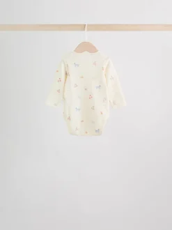 Multi Pastel Character - Set van 5 babyrompertjes met lange mouwen