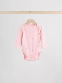 Multi Pastel Character - Set van 5 babyrompertjes met lange mouwen