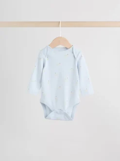 Multi Pastel Character - Set van 5 babyrompertjes met lange mouwen