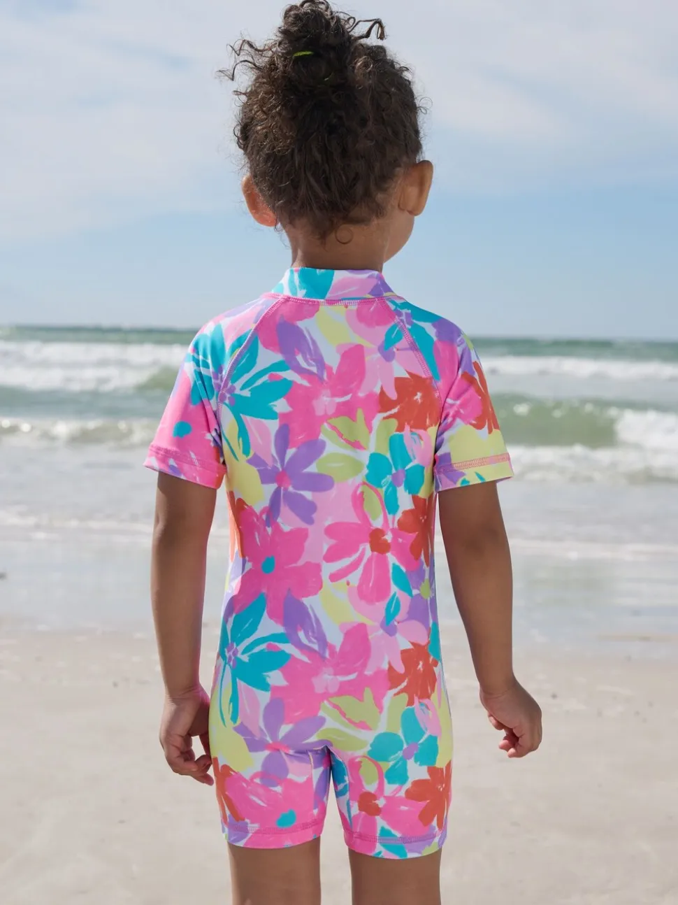 Multi Regenboog Bloemen - Zonbeschermend badpak (3 mnd-10 jr)