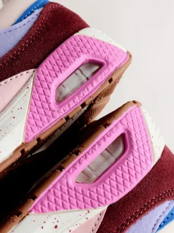 Multi roze - Sneakers met dikke zool en elastische veters