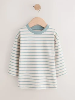 Multi-blauw - Set van 5 T-shirts met lange mouwen (3 mnd-7 jr)
