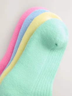 Multicolour Pattern - 4 paar katoenrijke enkelsokken met verzachte zool