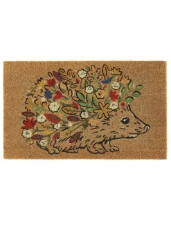 My Mat Kokosdeurmat met bloemen- en egelprint
