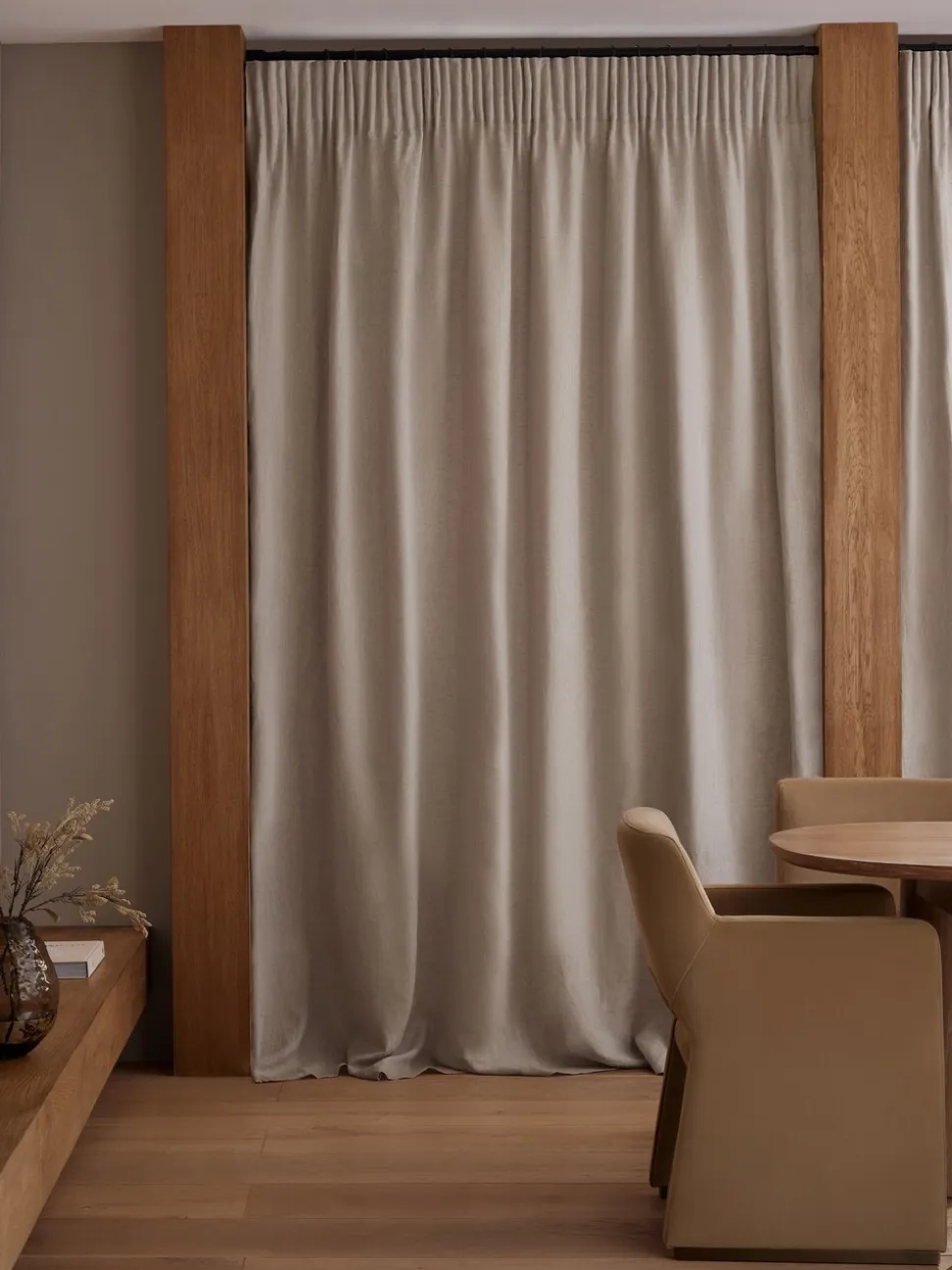 N. Premium Collection 100% linnen gevoerde gordijnen met plooiband