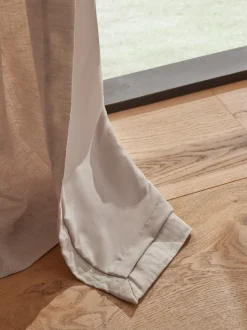 N. Premium Collection 100% linnen gevoerde gordijnen met plooiband