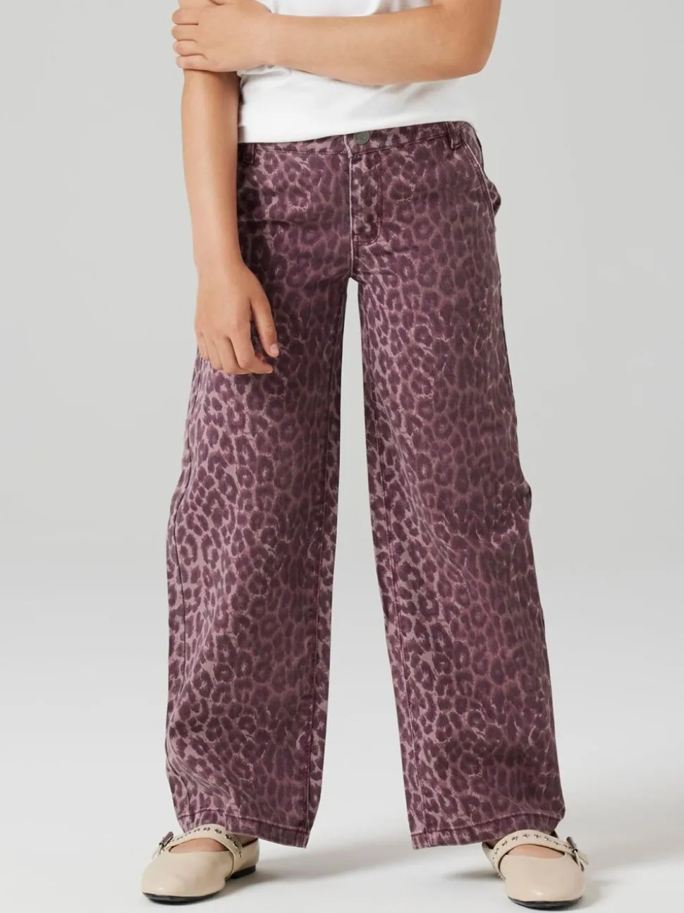 Name It Wide Leg Leopard Jeans