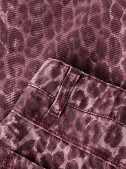 Name It Wide Leg Leopard Jeans