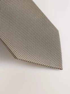 Naturel bruin - Smal - Stropdas met textuur