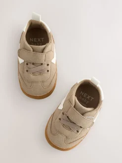 Naturel bruin - Touch Fastening Baby Trainers (0-2mths)