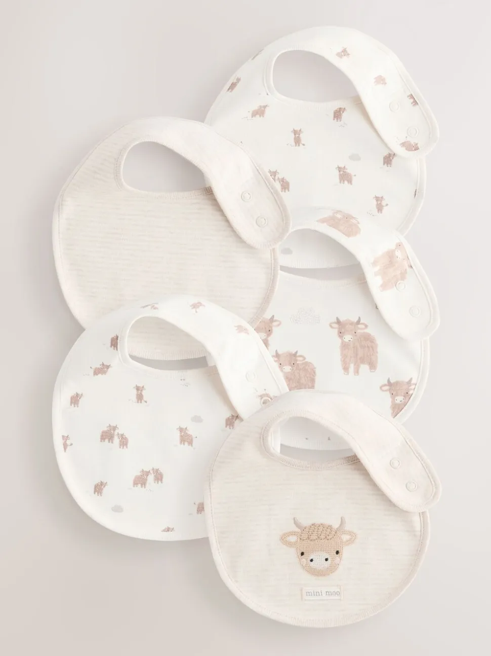 Naturel Hamish - Verpakking met 5 babyslabbetjes