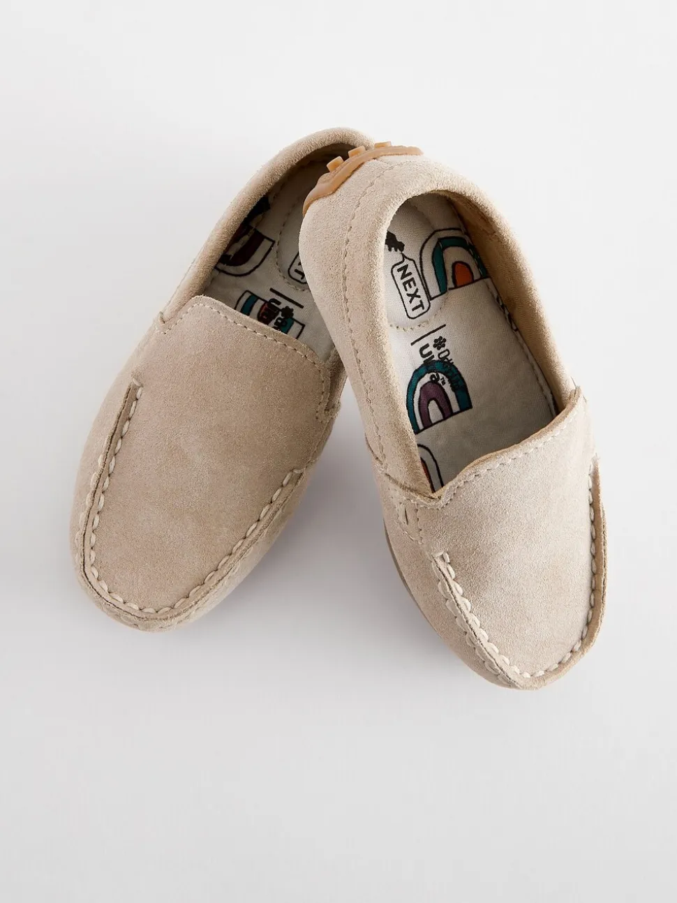 Naturel kiezelkleur - Suede Slip-Ons Loafer Shoes