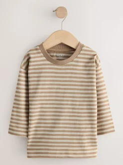 Naturel Lichtbruin Hamish - T-shirts met lange mouwen en dierenfiguurprint verpakking van 3 (3 mnd - 7 jr)