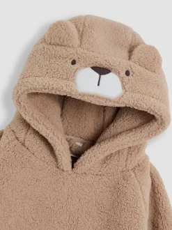 Naturel met beer - JoJo Maman Bébé Cosy Hooded Blanket