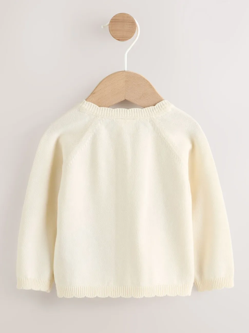 Naturel met borduursel - Baby Bunny Cardigan (0mths-3yrs)
