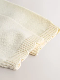 Naturel met borduursel - Baby Bunny Cardigan (0mths-3yrs)