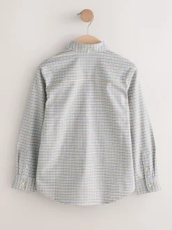 Naturel met gingham-ruit - Oxford overhemd (3-16 jr)