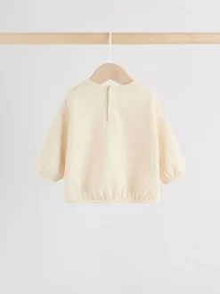 Naturel met strepen - Sweat Top and Trousers Baby Set (0mths-2yrs)