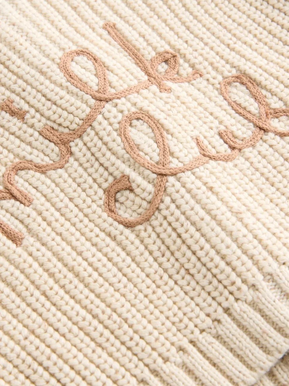 Naturel Milk Club - Grofgebreid babyvestje met borduursel
