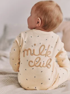 Naturel Milk Club - Set van 3 babyslaapzakjes met tweewegrits van 100% katoen (0 mnd - 2 jr)