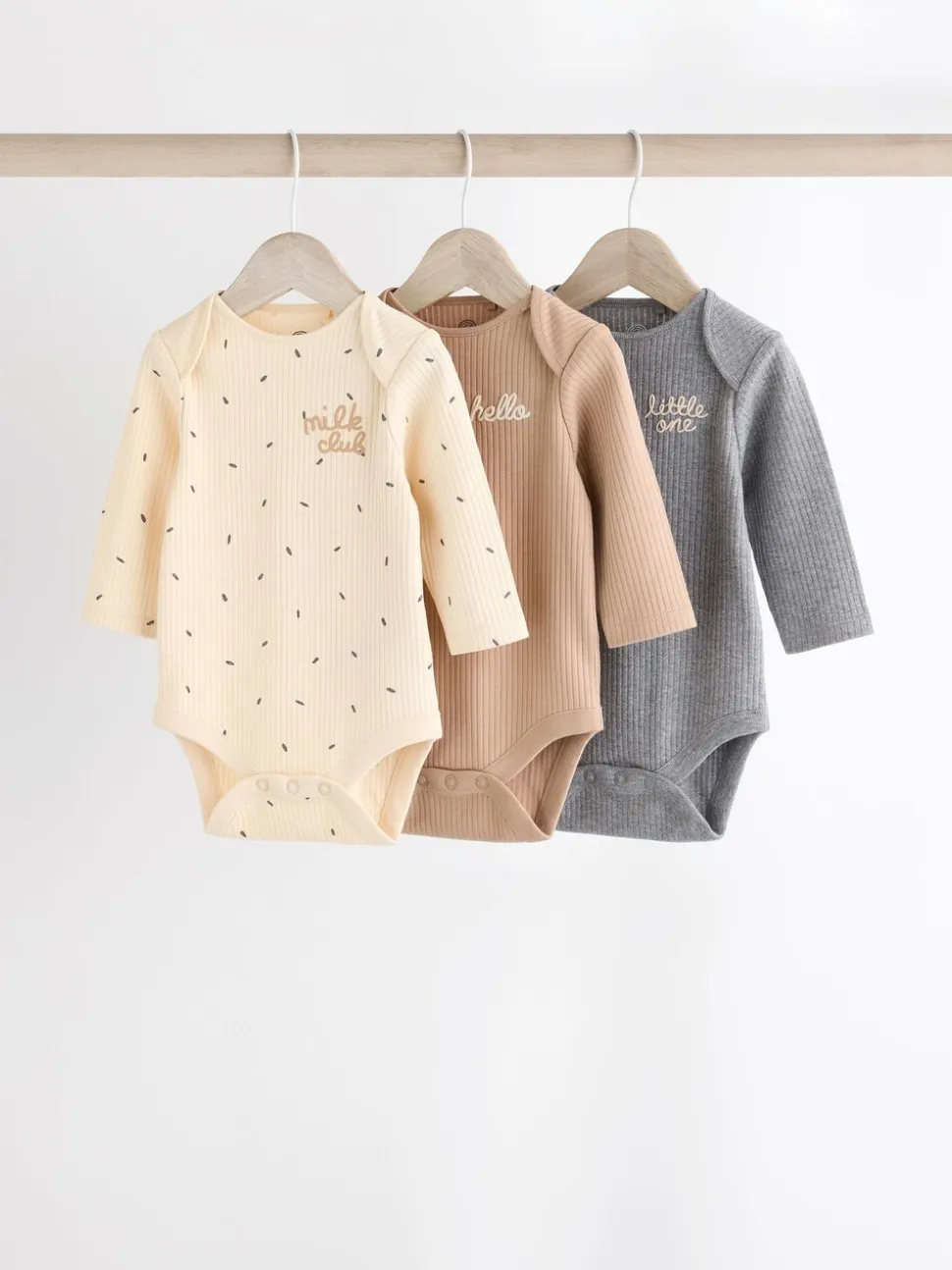 Naturel Milk Club - Set van 3 babyrompertjes