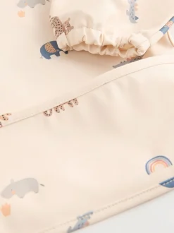 Naturel Mini Jungle - Slabbetje met mouwen voor spenen en voeden