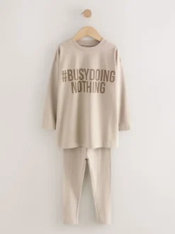 Naturel slogan - Legging pyjama's verpakking van 3 (3 - 16 jr)