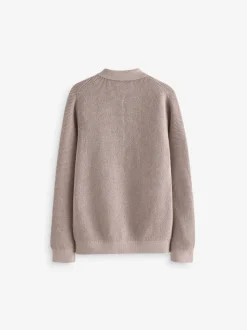 Natuurlijk - Poloshirt met textuur en lange mouwen (3-16jr)