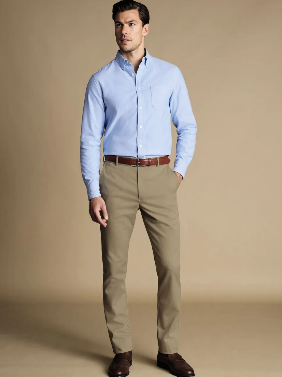 Natuurlijk - Slim Fit - Charles Tyrwhitt - Ultieme strijkvrije Franse slim-fit chino