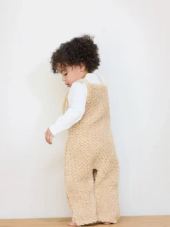 Natuurlijk - The Little Tailor - Set van dikke tuinbroek van sherpafleece en body voor baby's