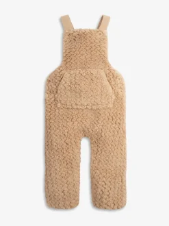 Natuurlijk - The Little Tailor - Set van dikke tuinbroek van sherpafleece en body voor baby's