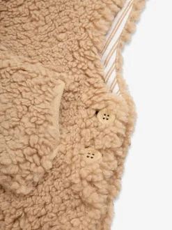 Natuurlijk - The Little Tailor - Set van dikke tuinbroek van sherpafleece en body voor baby's