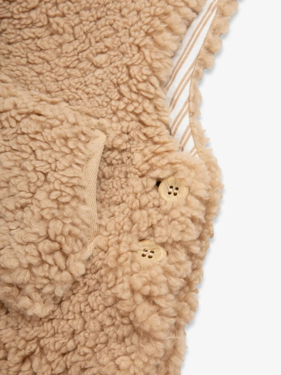 Natuurlijk - The Little Tailor - Set van dikke tuinbroek van sherpafleece en body voor baby's