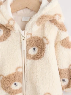 Natuurlijk berengezicht - Fleece Jack met ritssluiting (0mnd-2jr)