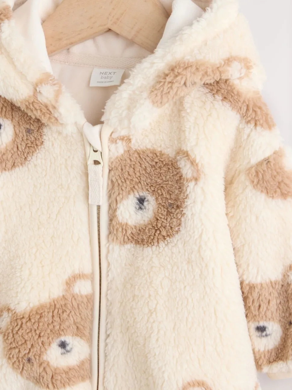 Natuurlijk berengezicht - Fleece Jack met ritssluiting (0mnd-2jr)