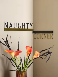 Naughty Corner Metal Folding Wall Sign