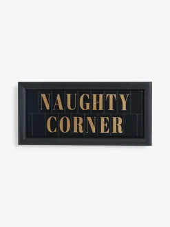 Naughty Corner slogan wanddecoratie