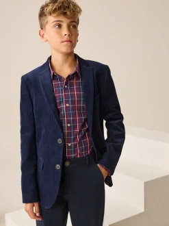 Navy Blue Corduroy - Blazer (3-16yrs)