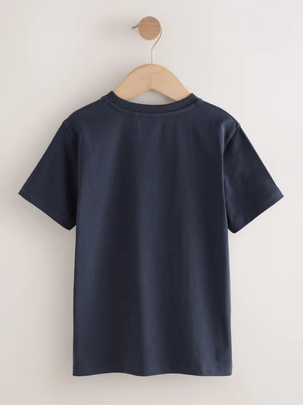Navy Digi Happy Face - T-shirt met normale pasvorm, korte mouwen en all-over print (3-16jr)