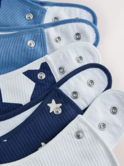 Navy Star - Verpakking met 5 babyslabbetjes