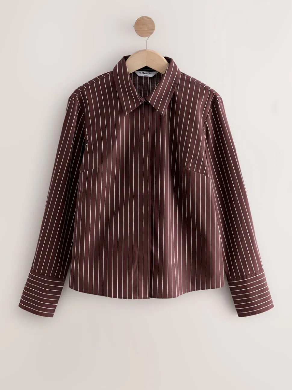 Navy Stripe/Burgundy Stripe - Fitted Stretch Essential Long Sleeve Shirts 2 Pack