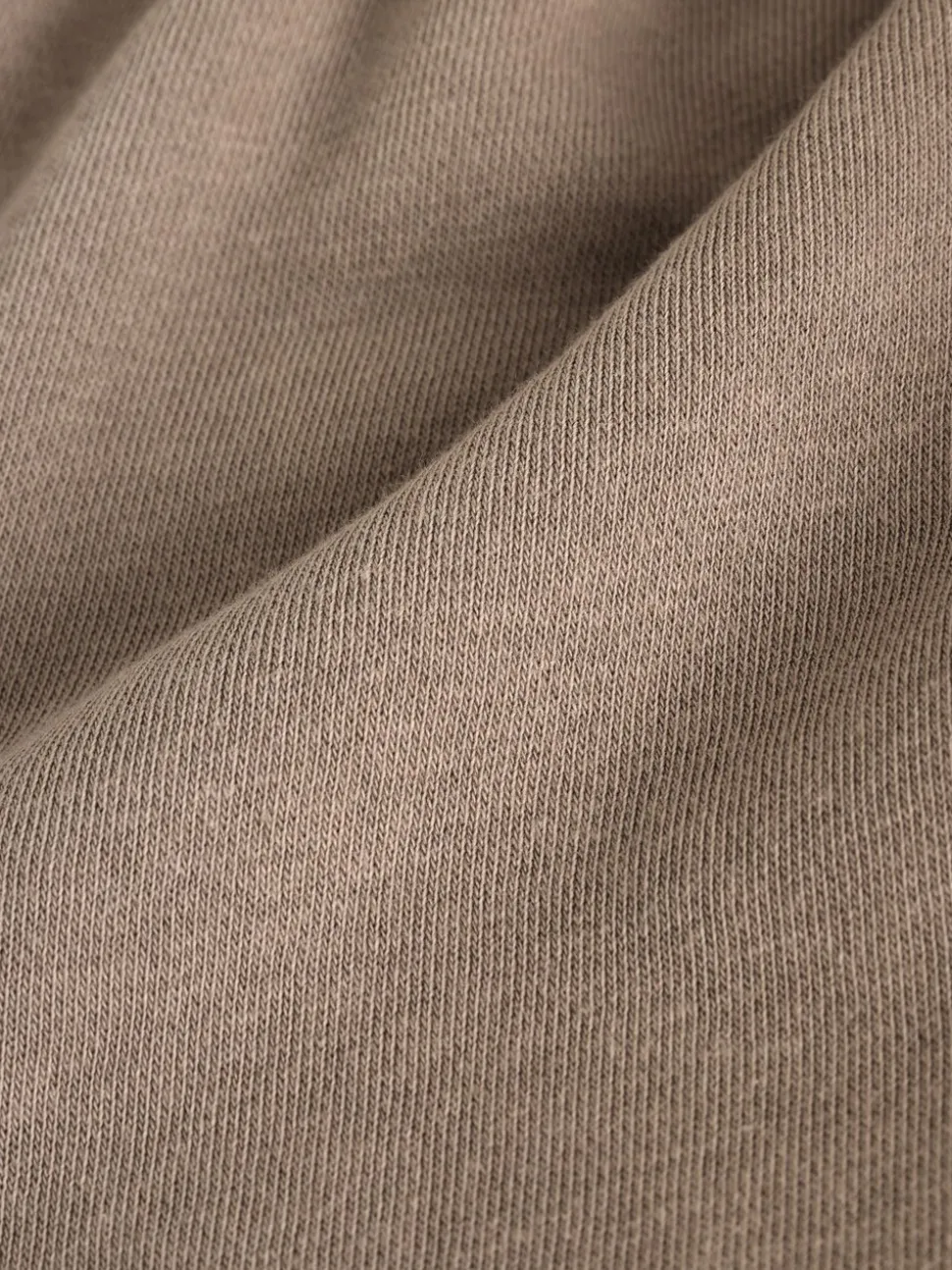 Nertsgrijs/bruin - self. joggingbroek met wijde pijpen