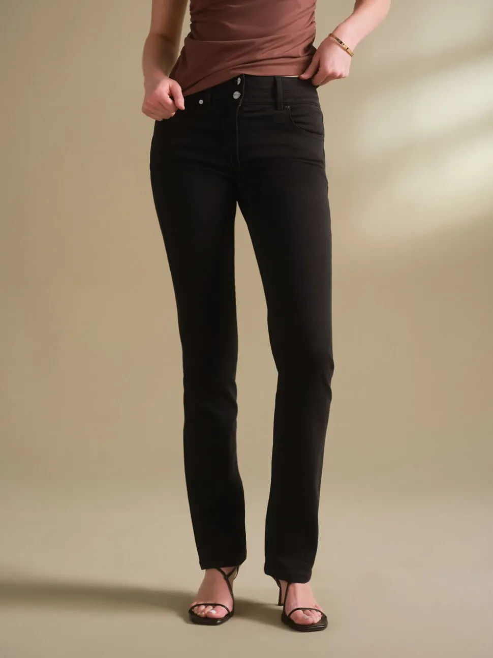 Net zwart - Lift, slim en shape jeans met bootcut