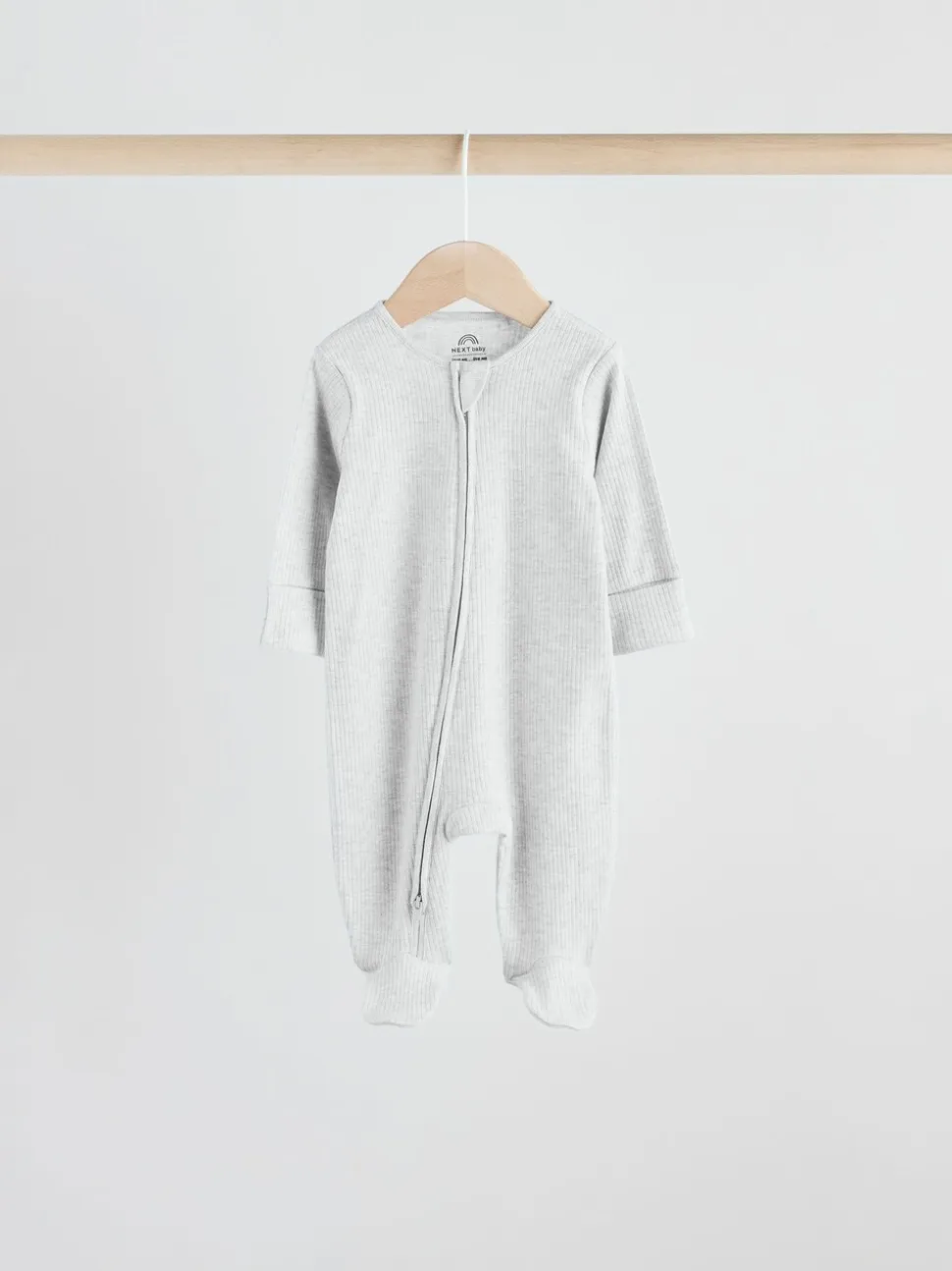 Neutraal - 5 Verpakking van babypyjama's met tweewegrits en voetjes (0-2jr)