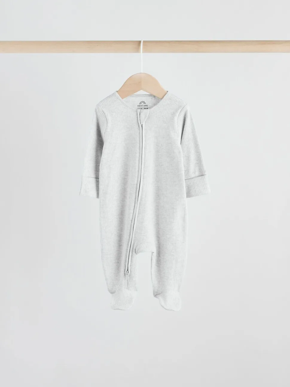 Neutraal - 5 Verpakking van babypyjama's met tweewegrits en voetjes (0-2jr)