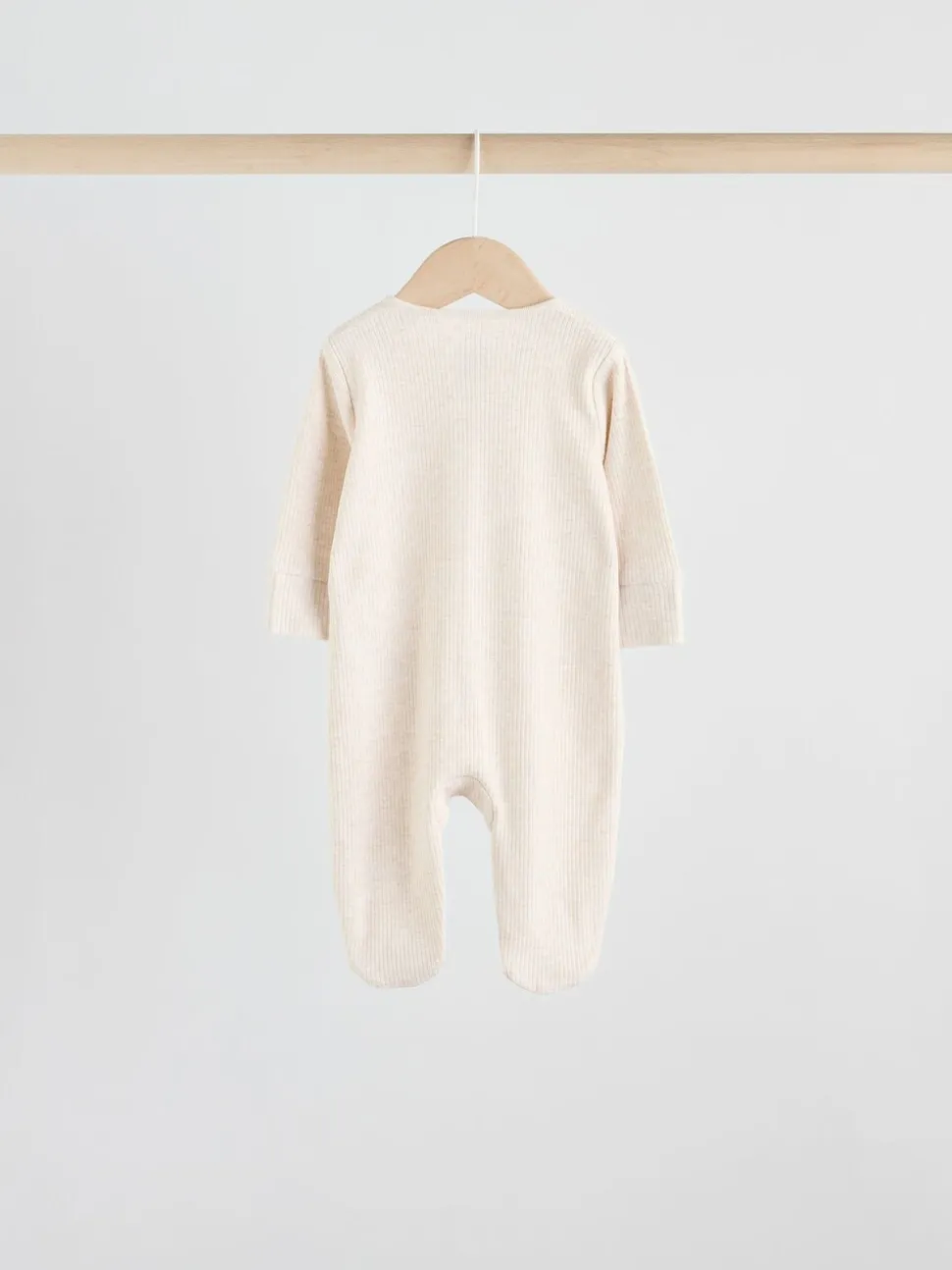 Neutraal - 5 Verpakking van babypyjama's met tweewegrits en voetjes (0-2jr)